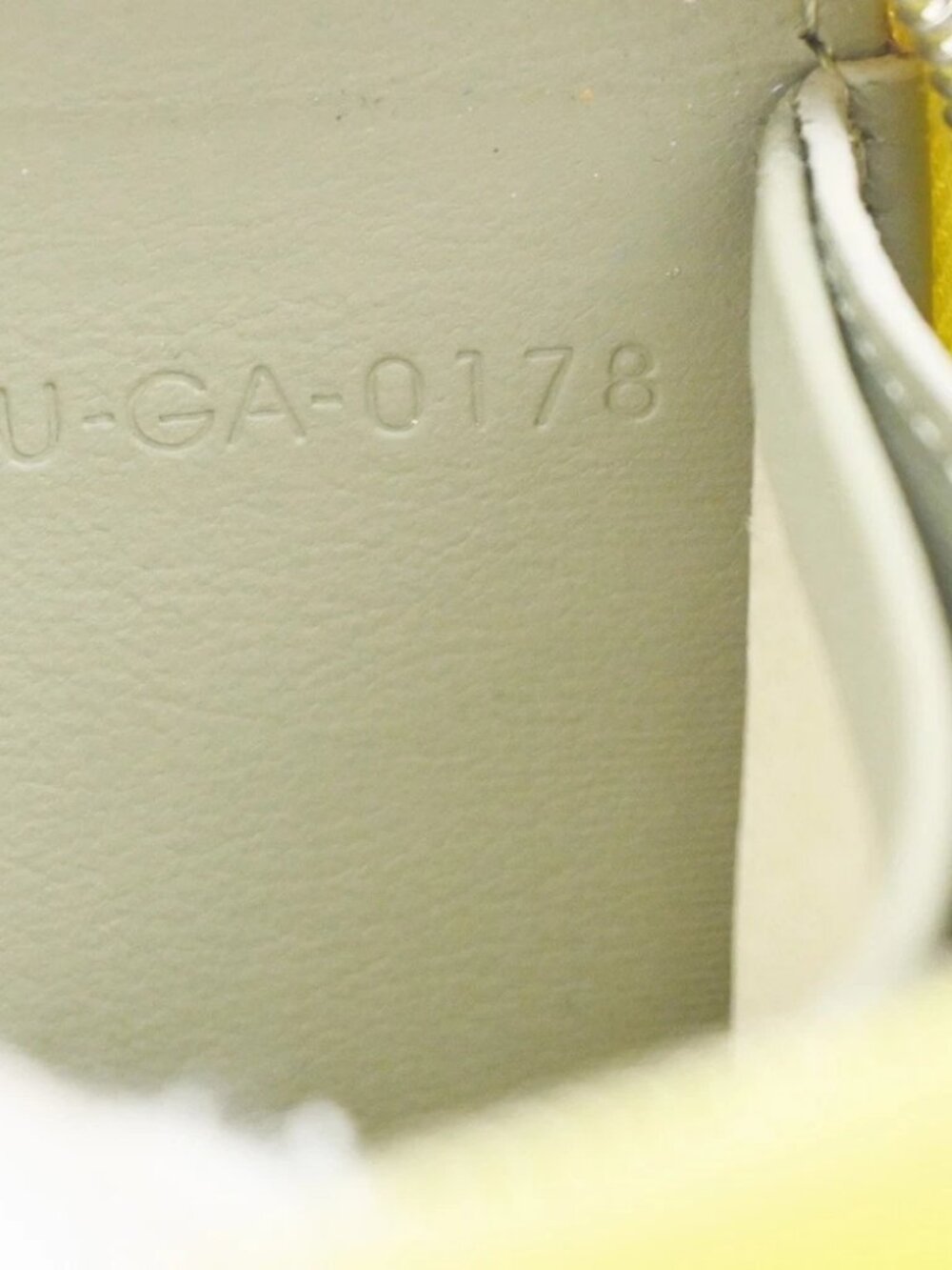 CELINE Logo Zip Around Long Wallet Purse Leather Yellow SHW Italy 66YH956 - Picture 11 of 14